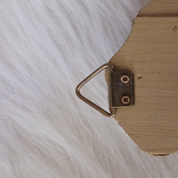 Wooden Cross with Metal Poinsettia Design - Picture 4 of 5